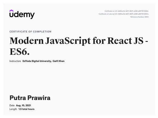 Modern JavaScript for React JS - ES6