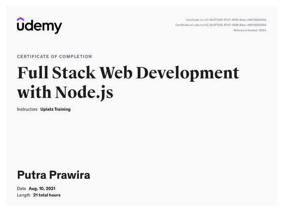 Full Stack Web Development with Node.js