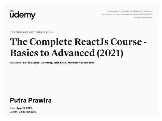 The Complete ReactJs Course - Basics to Advanced (2021)